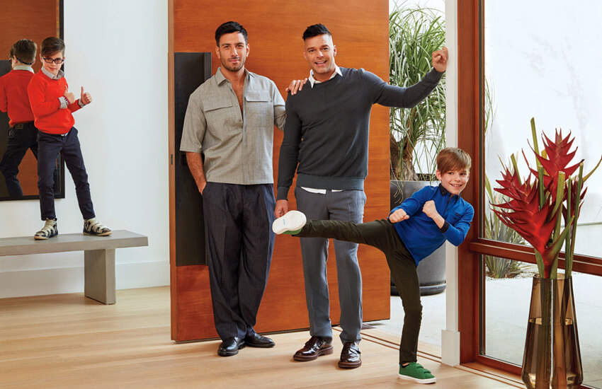 Ricky Martin con Jwan Yosef mette la sua splendida famiglia in copertina - ad jwan - Gay.it