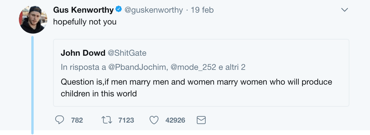 Gus Kenworthy stronca un utente omofobo con un epico tweet - Schermata 2018 02 20 alle 18.36.49 - Gay.it