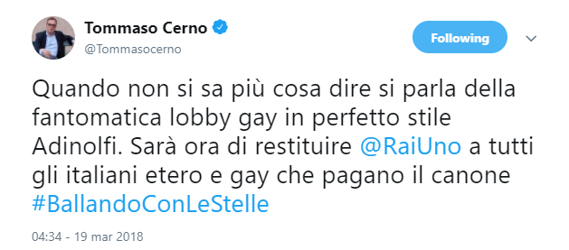 Tommaso Cerno torna all'attacco: 'Con il caso Zazzaroni la Rai balla a destra' - cerno tweet - Gay.it