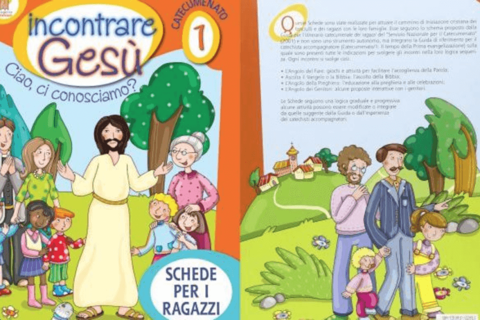 Integralisti cattolici contro un libro di catechismo: "Gesù sembra Conchita Wurst!" - Schermata 2018 04 10 alle 13.36.41 - Gay.it