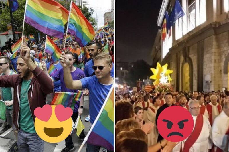 Salerno, corteo religioso durante il Pride. Arcigay: “Manifestazione a orologeria”