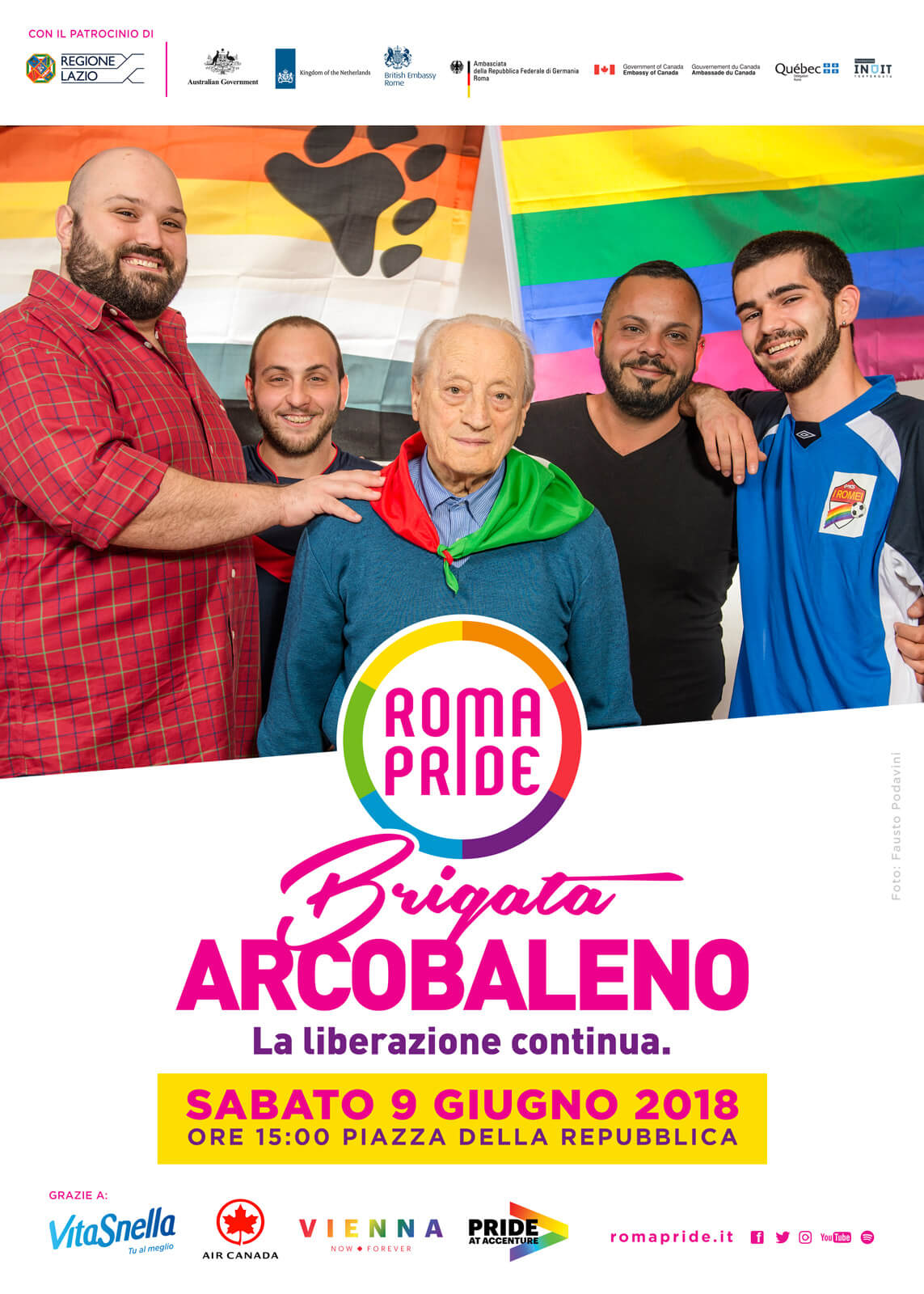 Roma Pride 2018 diventa 'Brigata Arcobaleno, la Liberazione continua' - Brigata Arcobaleno Soggetto 2 - Gay.it