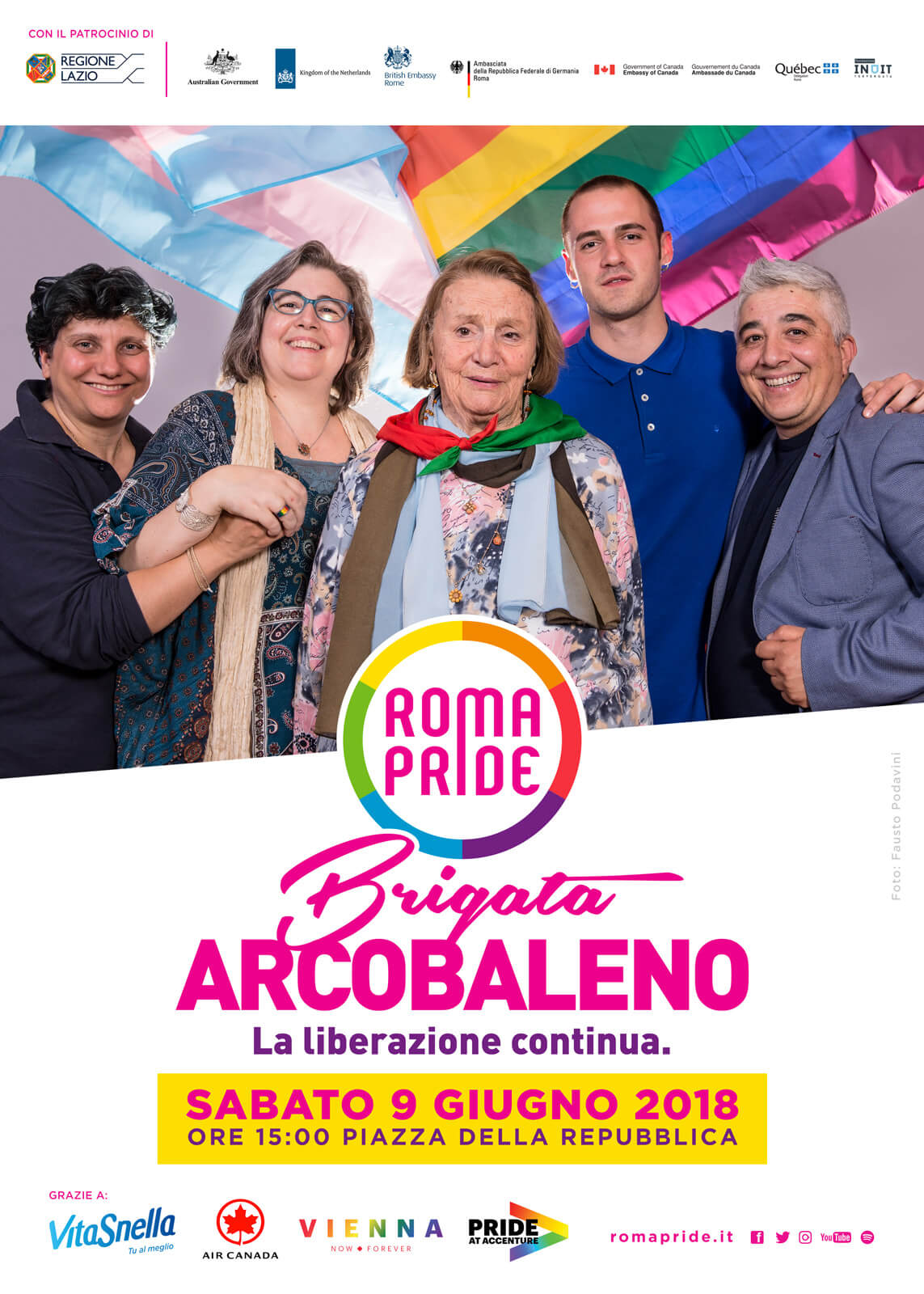 Roma Pride 2018 diventa 'Brigata Arcobaleno, la Liberazione continua' - Brigata Arcobaleno Soggetto 3 - Gay.it
