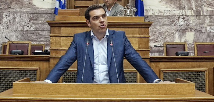 premier Alexis Tsipras parlamento greco