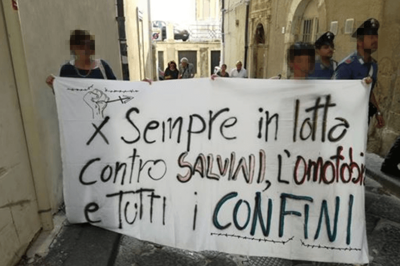Siracusa Pride, la Digos fa togliere uno striscione contro Salvini