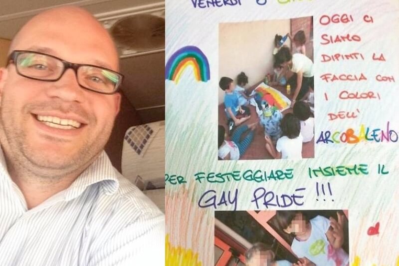 Bimbi dipinti d’arcobaleno, l’ira del ministro Fontana: ‘è educazione o ideologia?’