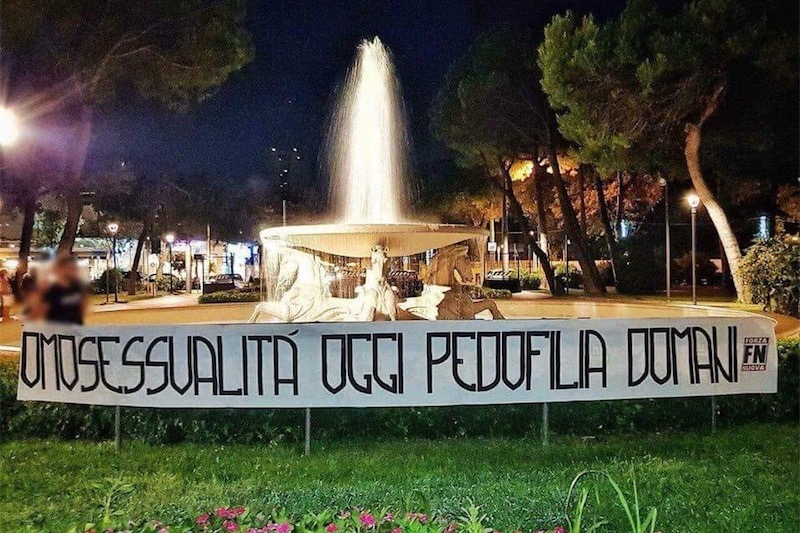 Forza Nuova contro il Rimini Pride: 'omosessualità oggi pedofilia domani' - Scaled Image 75 - Gay.it