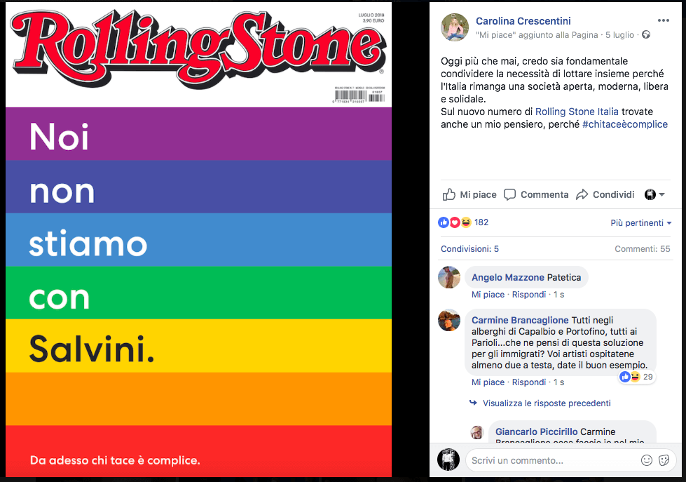Carolina Crescentini: "Che fine hanno fatto gli italiani?" - Schermata 2018 07 17 alle 16.47.40 - Gay.it