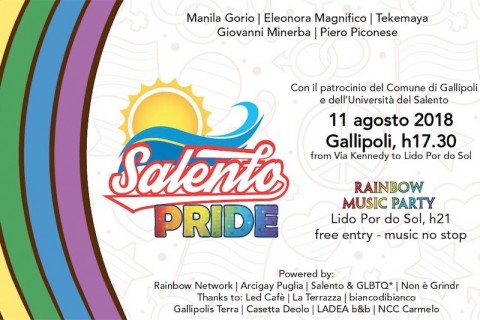Salento Pride 2018, Gallipoli si prepara ad accogliere l'Onda rainbow - Scaled Image 1 5 - Gay.it