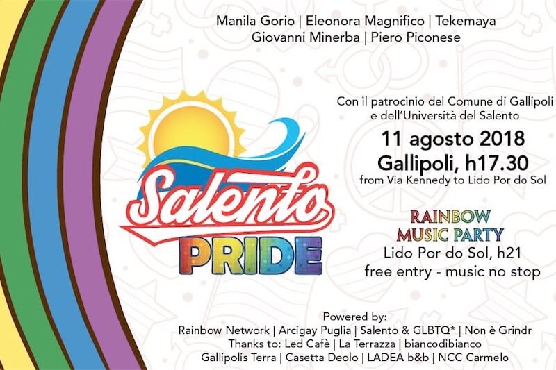 Salento Pride 2018, Gallipoli si prepara ad accogliere l’Onda rainbow