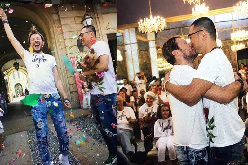 Milano, lo stilista Cruciani e l’attore Yang Shi: tre celebrazioni per l’unione civile