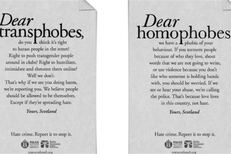 One Scotland, la straordinaria campagna scozzese contro l'omo-transfobia: 'non c'è posto per l'odio in questo Paese' - One Scotland a - Gay.it