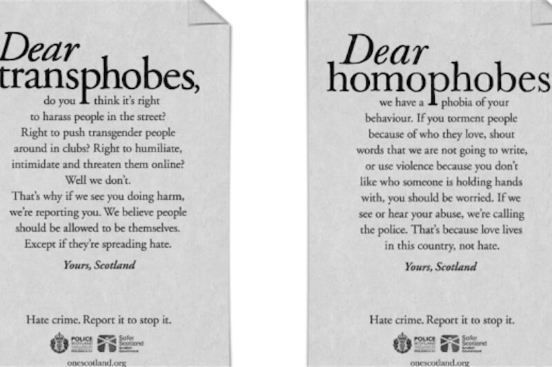 One Scotland, la straordinaria campagna scozzese contro l’omo-transfobia: ‘non c’è posto per l’odio in questo Paese’
