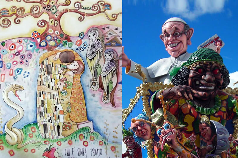 Al celebre Carnevale di Putignano (Bari) sul carro arriva il bacio gay