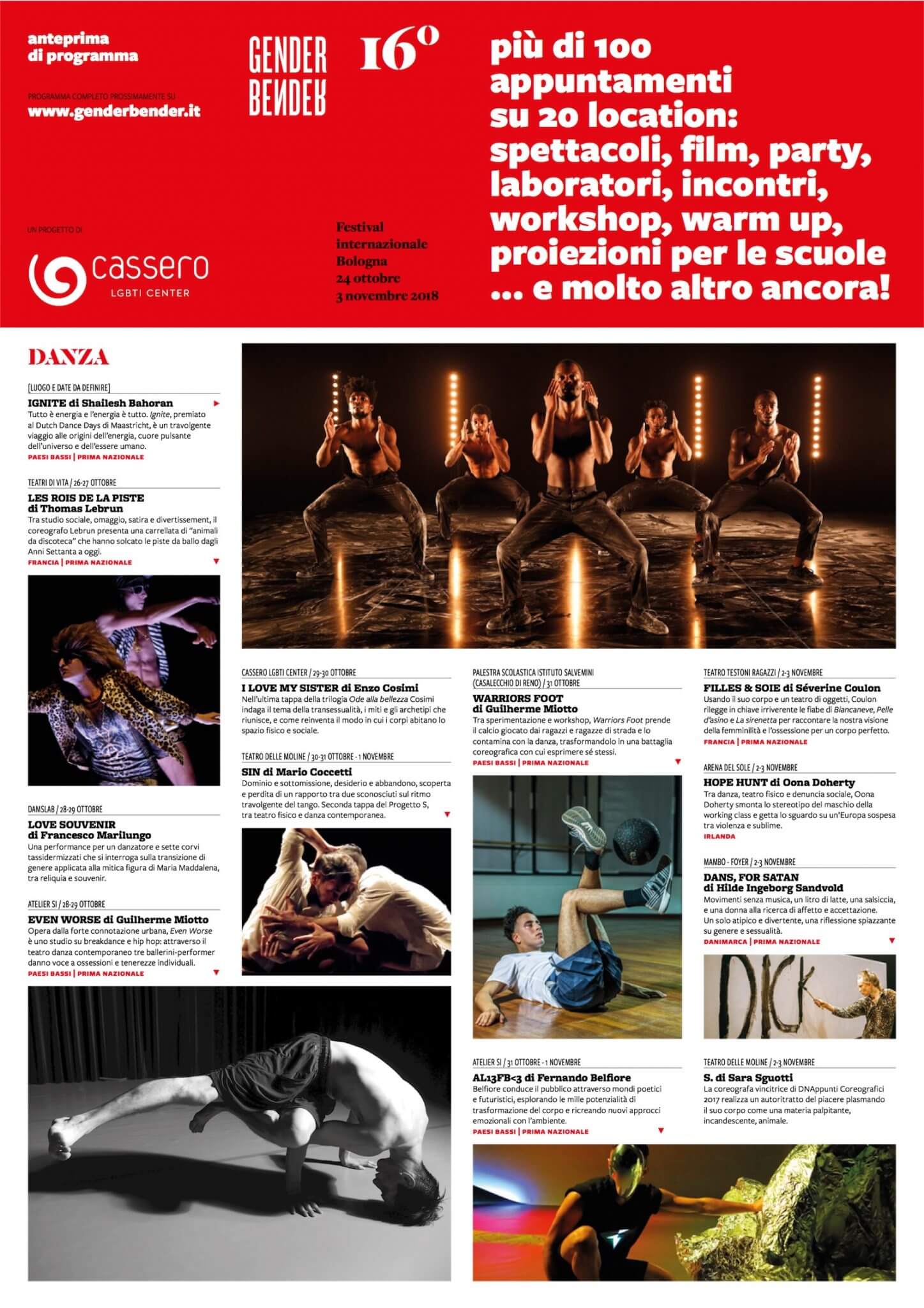 Gender Bender 2018, il programma tra danza, teatro e cinema del Festival LGBT di Bologna - Gender Bender Festival 2018 - Gay.it