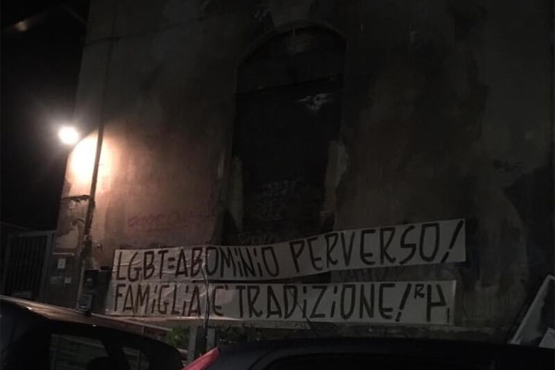 Intimidazioni omofobe e fasciste al Mario Mieli di Roma
