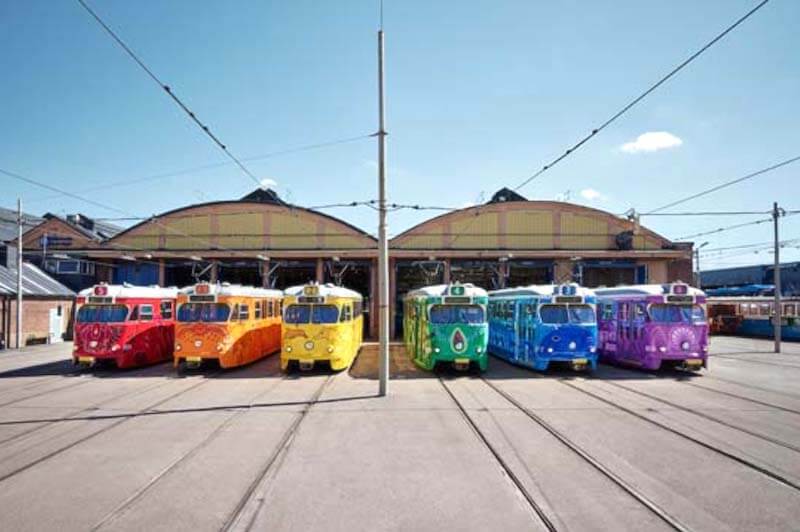 tram rainbow