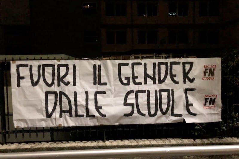 Milano, Forza Nuova attacca: "Fuori il gender dalle scuole" - Milano Forza Nuova - Gay.it