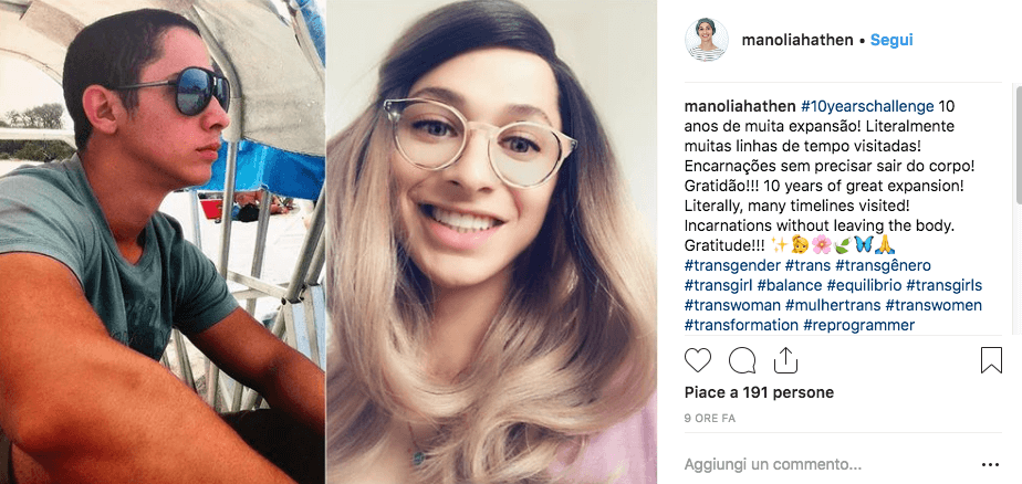 La transizione delle persone trans con #10yearschallenge