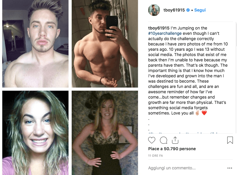 La transizione delle persone trans con #10yearschallenge