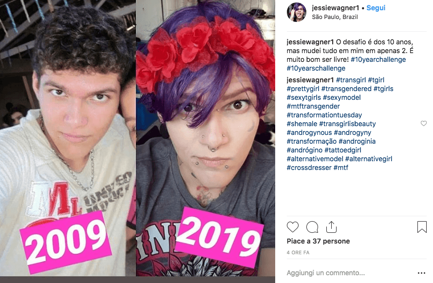 La transizione delle persone trans con #10yearschallenge