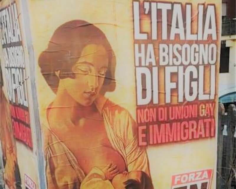 Frosinone, manifesti abusivi di Forza Nuova contro gay, lesbiche ed immigrati