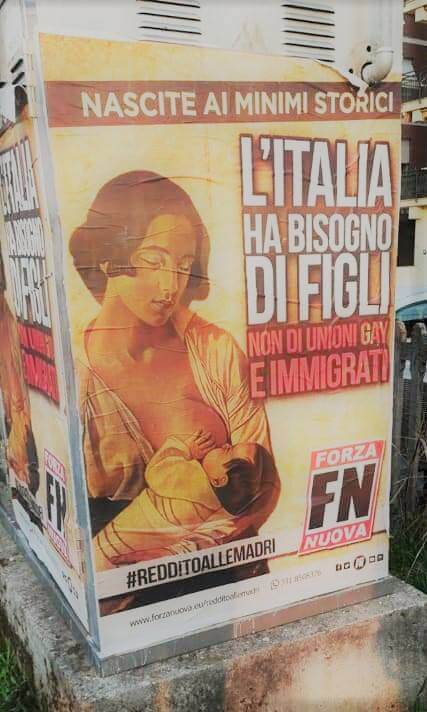 Frosinone, manifesti abusivi di Forza Nuova contro gay, lesbiche ed immigrati - Frosinone manifesti abusivi di Forza Nuova contro gay lesbiche ed immigrati - Gay.it