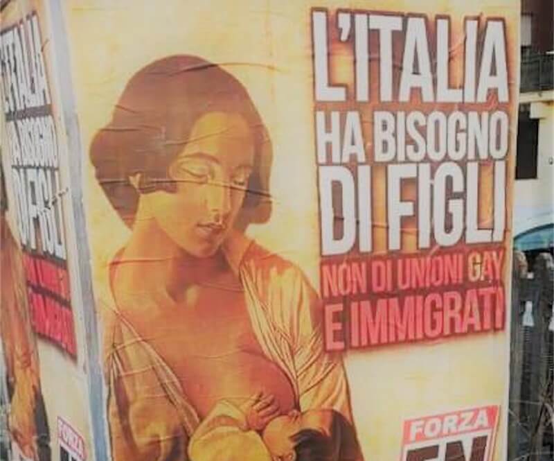 Frosinone, manifesti abusivi di Forza Nuova contro gay, lesbiche ed immigrati