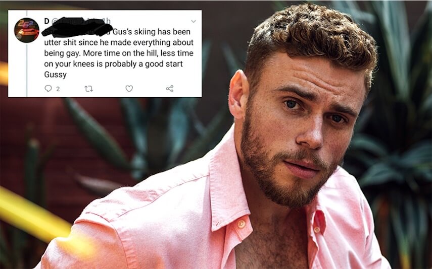 Gus Kenworthy, epica  risposta ad un omofobo social