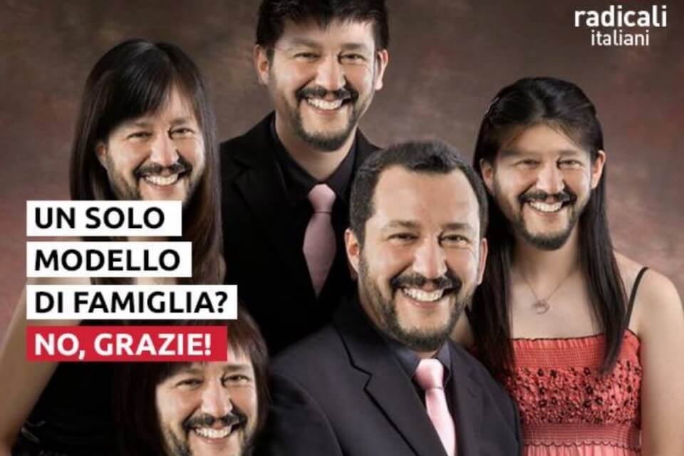 Radicali, è virale la replica a Matteo Salvini: 'un solo modello di famiglia? No grazie' - Radicali virale la replica a Matteo Salvini - Gay.it
