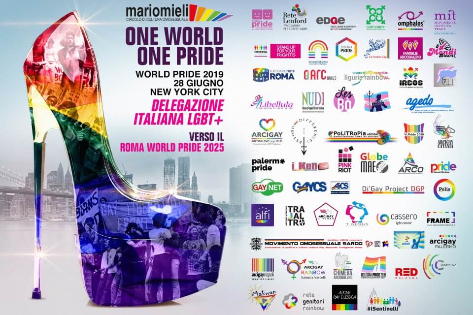 World Pride 2019, oltre 50 associazioni LGBT italiane a New York per sostenere il World Pride di Roma 2025 - one world one pride 1 - Gay.it