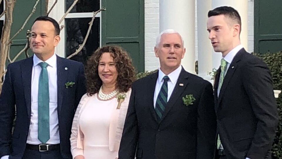 Leo Varadkar  e suo marito hanno incontrato Mike Pence e Donald Trump