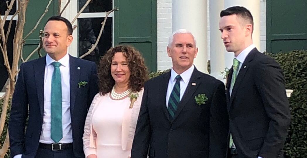 Leo Varadkar  e suo marito hanno incontrato Mike Pence e Donald Trump