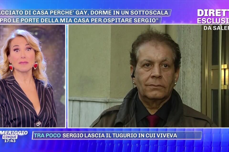 Cacciato dal fratello perché gay, Sergio ha trovato una casa grazie a Barbara D'Urso - Sergio ha trovato una casa grazie a Barbara DUrso - Gay.it