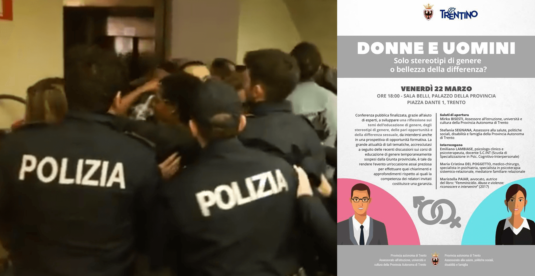 Trento, forze dell’ordine caricano manifestanti ad un convegno omofobo – i video