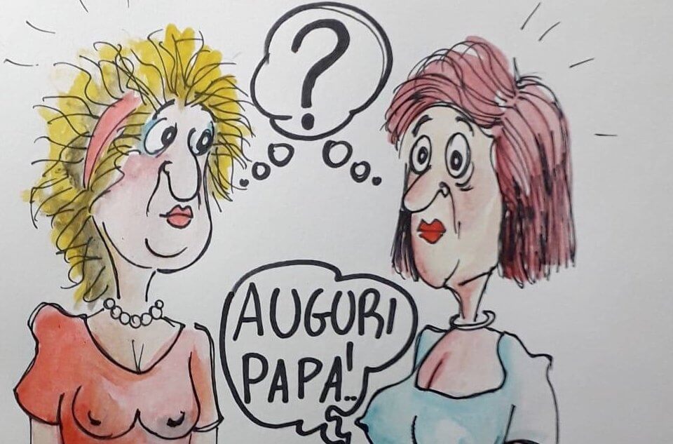 Festa del Papà, l’offensiva vignetta che deride le famiglie arcobaleno