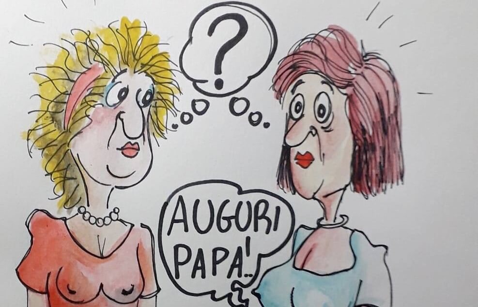 Festa del Papà, l’offensiva vignetta che deride le famiglie arcobaleno