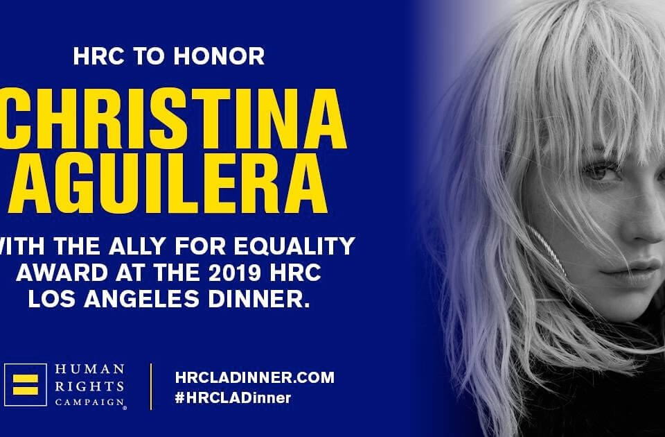 Christina Aguilera premiata per il suo supporto alla comunità LGBT: “non sarei dove sono senza di voi”