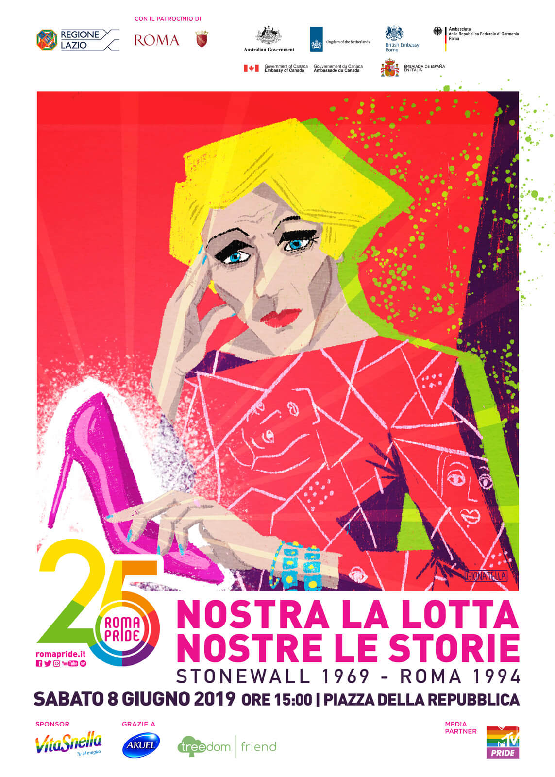 Roma Pride 2019, "Nostra la Lotta, Nostre le Storie": documento politico e campagna pubblicitaria - 25 Roma Pride campagna La Karl - Gay.it
