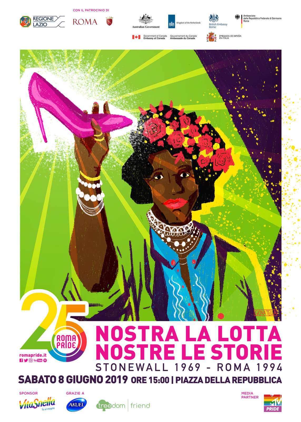 Roma Pride 2019, "Nostra la Lotta, Nostre le Storie": documento politico e campagna pubblicitaria - 25 Roma Pride campagna Marsha - Gay.it