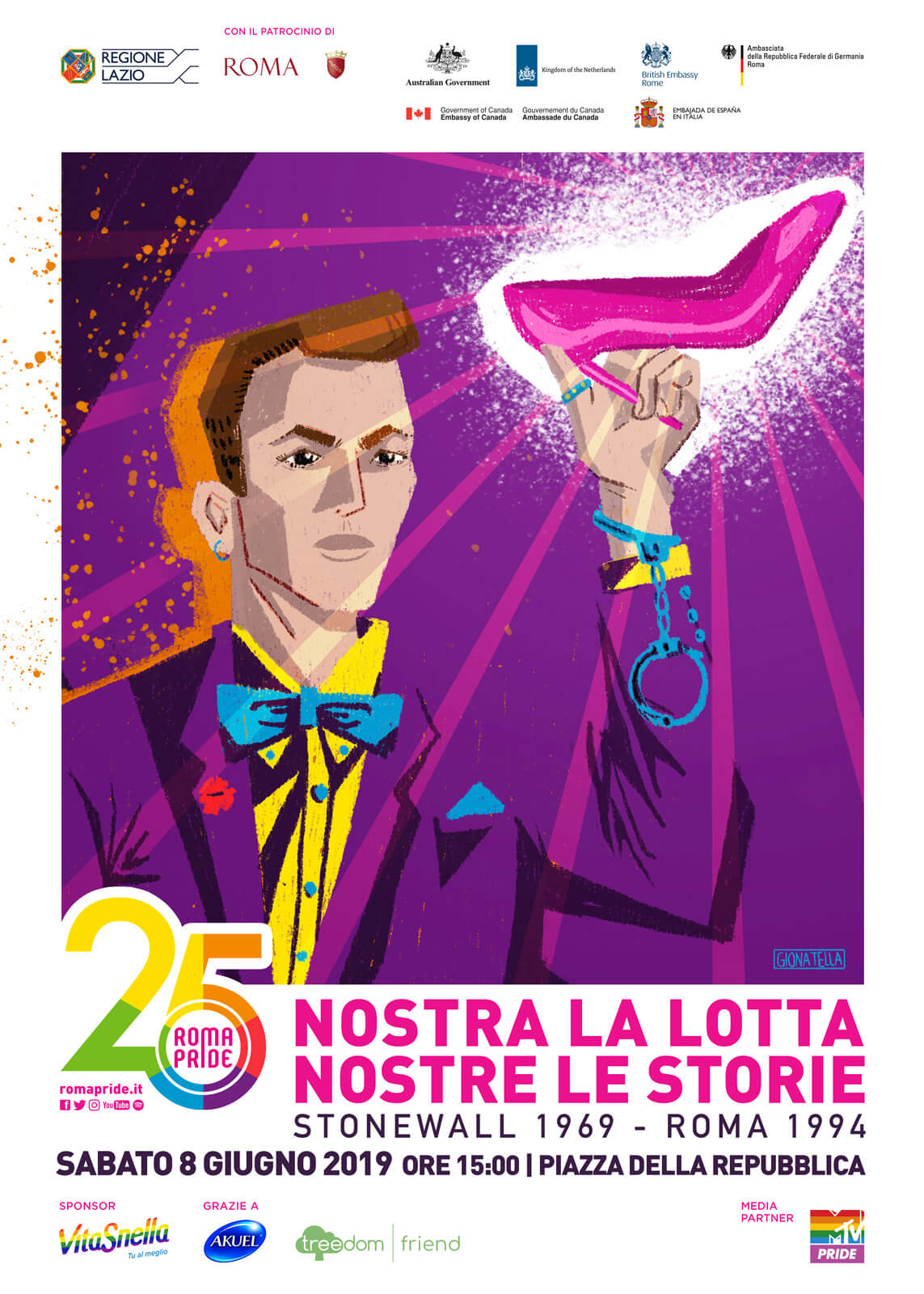 Roma Pride 2019, "Nostra la Lotta, Nostre le Storie": documento politico e campagna pubblicitaria - 25 Roma Pride campagna Storme%CC%81 - Gay.it