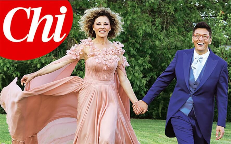 Eva Grimaldi e Imma Battaglia spose, le foto dell’unione civile in edicola con Chi