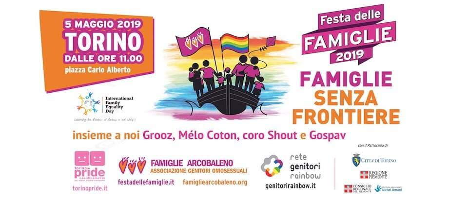 Torino, domenica torna la Festa per tutte le Famiglie: pranzo in piazza Carlo Alberto - Festa delle Famiglie 2019 Famiglie Senza Frontiere - Gay.it