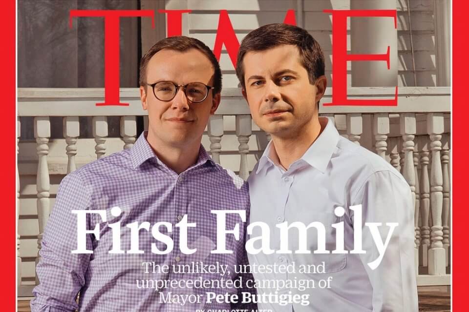 Pete Buttigieg, nuovo lavoro presso un'università Cattolica: protestano i cattoestremisti - First Family storica copertina di Time Magazine con Pete Buttigieg - Gay.it