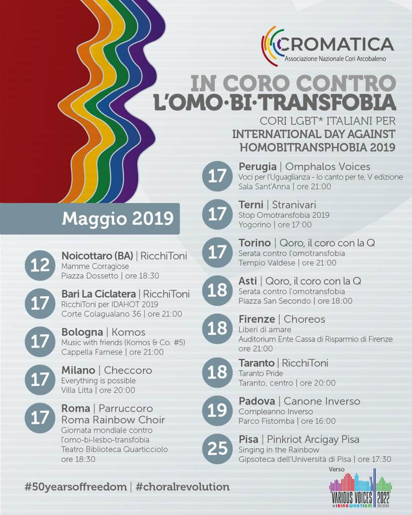 Cromatica, cori LGBT d'Italia in 13 piazze per dire basta all'omofobia - IN CORO CONTRO LOMOTRANSBIFOBIA 2019 - Gay.it
