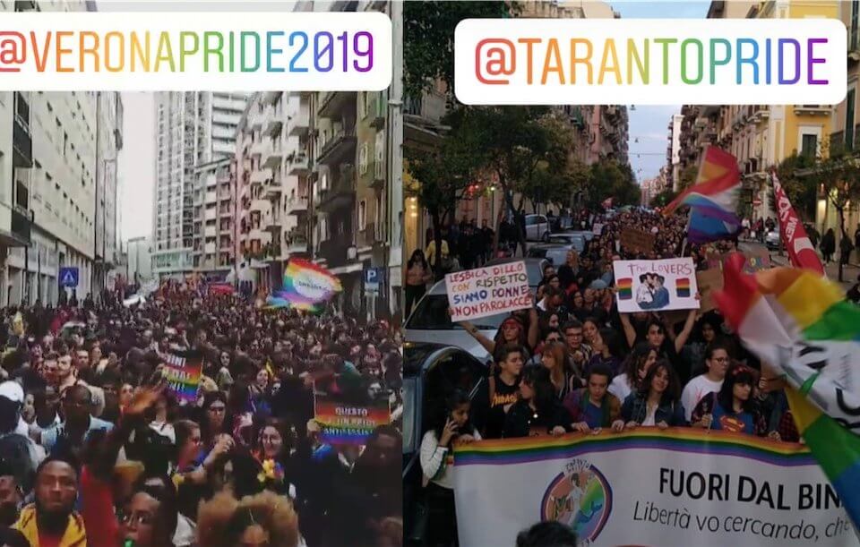 Onda Pride 2019, in 10.000 tra Verona, Bergamo e Taranto