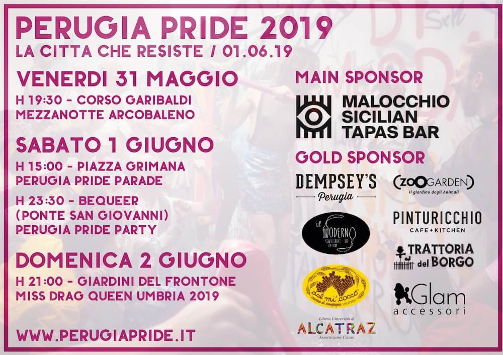Perugia Pride 2019, 'la città che resiste': la campagna pubblicitaria e il manifesto politico - Perugia Pride 2019 2 - Gay.it