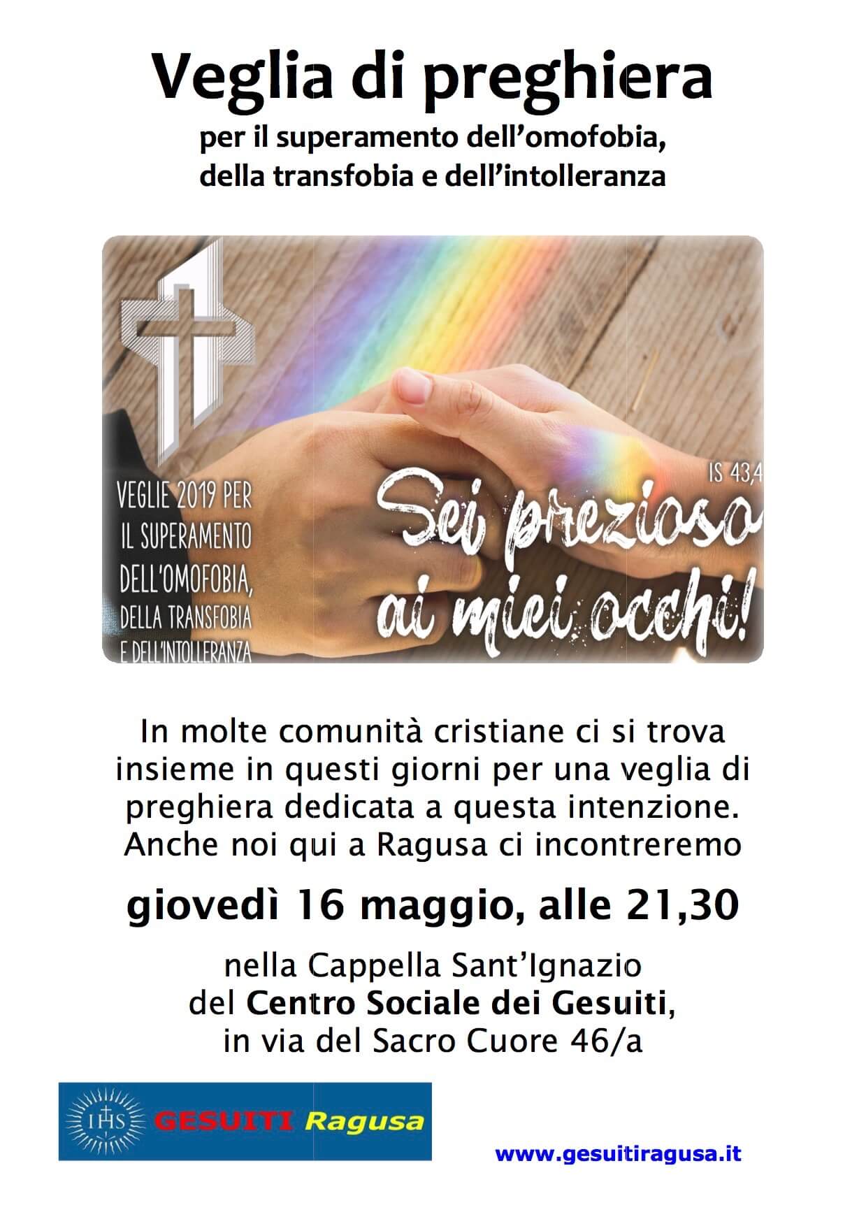 Ragusa, veglia di preghiera contro l'omotransfobia - Ragusa veglia di preghiera per guarire dallomo transfobia - Gay.it