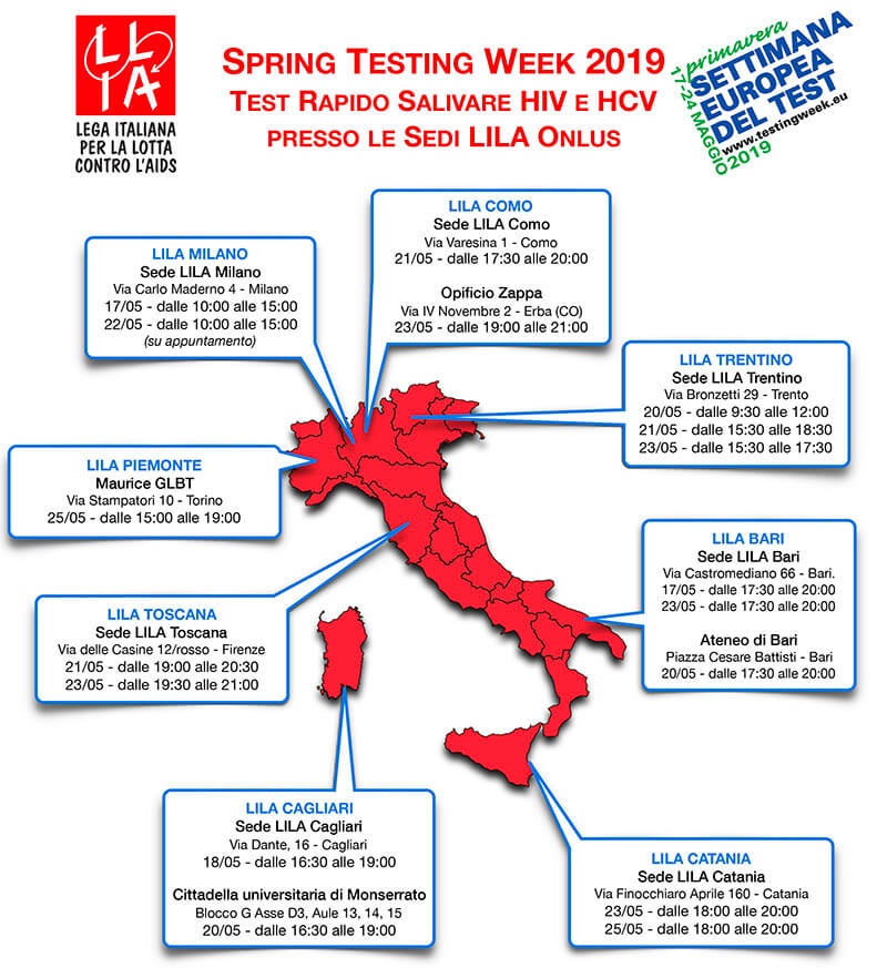 LILA, torna la settimana dei test gratuiti per HIV ed epatiti virali - STW2019 - Gay.it