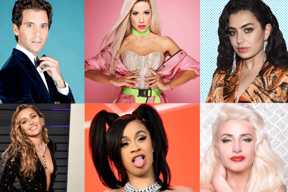 Mika, Baby K, Charli XCX, Miley Cyrus, Cardi B, Romina Falconi